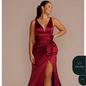 Elegant Burgundy Evening Gown